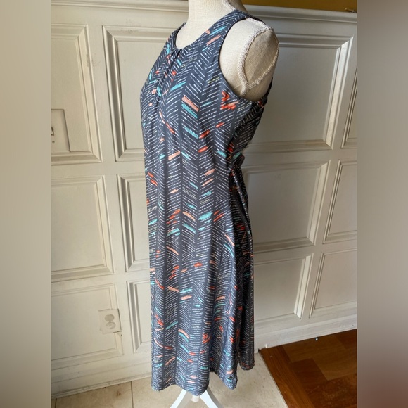 ❌SOLD❌ PRANA SKYPATH DRESS CHALKBOARD SKETCH LARGE ACTIVE SUSTAINABLE BRAND - Picture 4 of 8